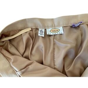 Talbots Petites Beige Pleated Trousers High Rise Straight Leg Pants Size 10P